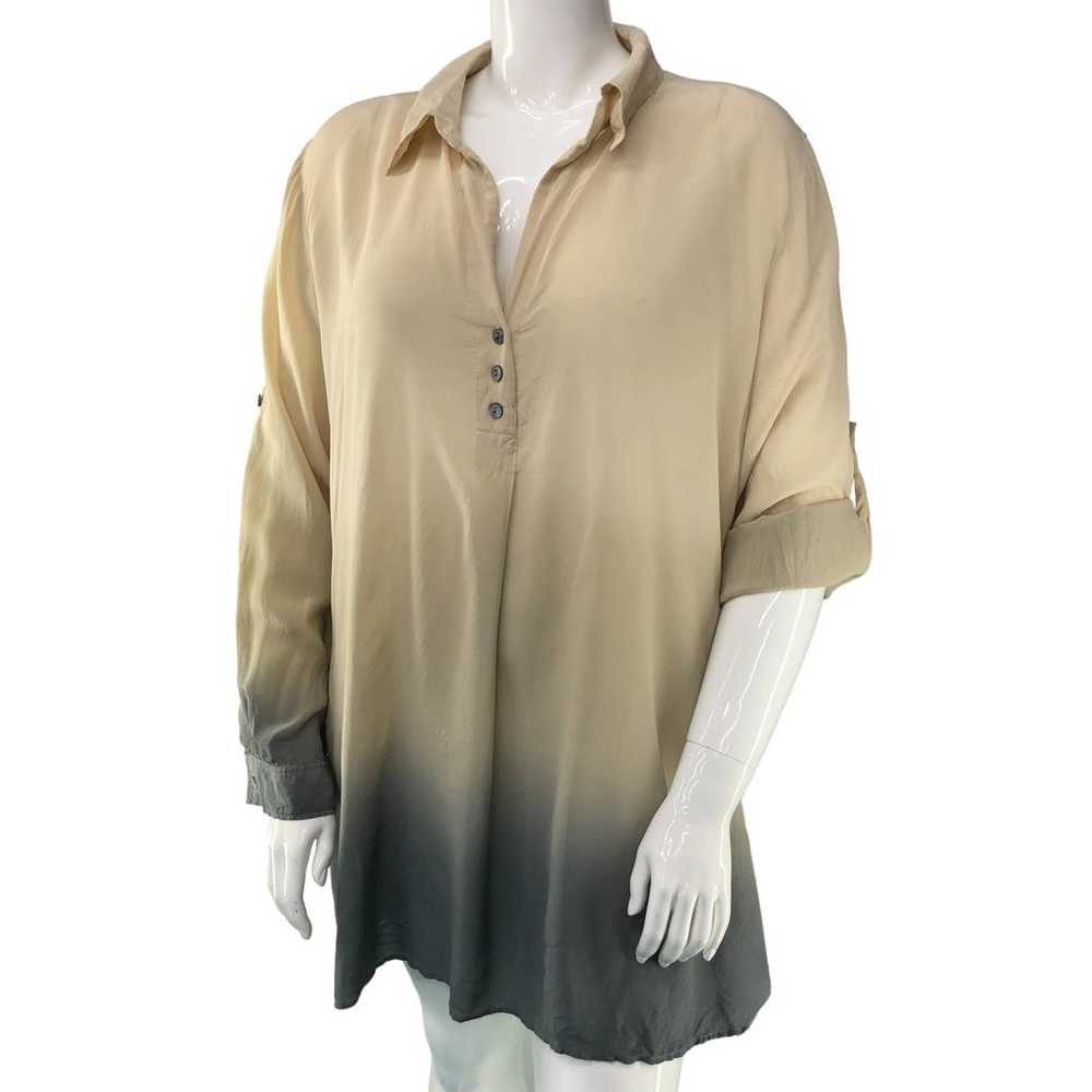 Soft Surroundings Plus Size 3X Silk Tunic Top Omb… - image 3