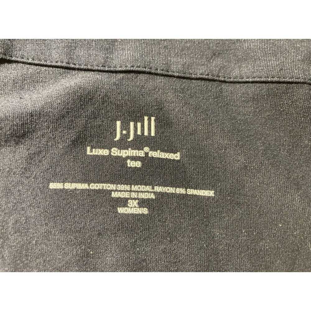 J. Jill 3X Navy Blue Luxe Supima Relaxed Tee 3/4 … - image 4