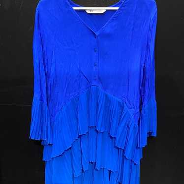 Zara blue ruffle dress