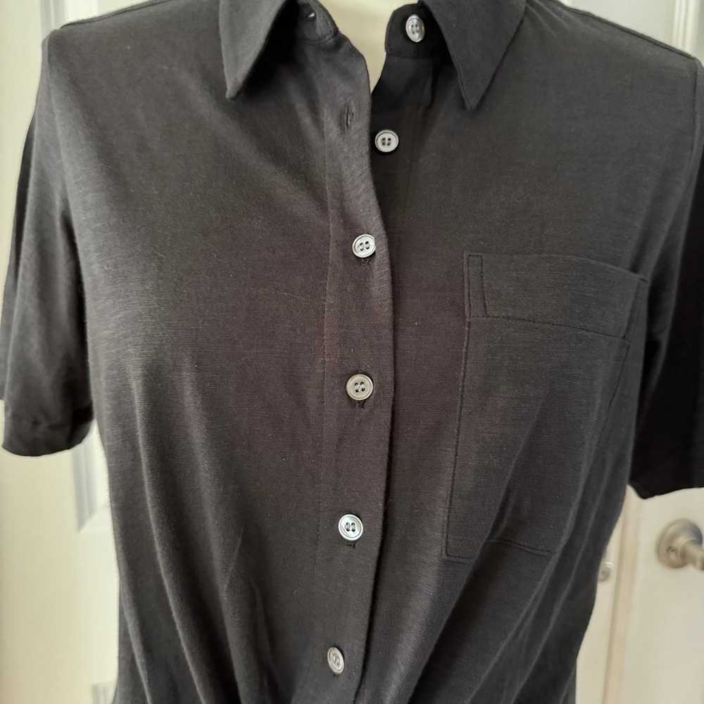 NWOT Theory Hekanina Tie-Front Button-Down Shirt - image 9
