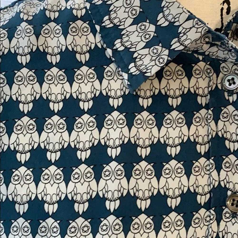 J.Crew Silk Owl Print Button Down Shirt - image 11