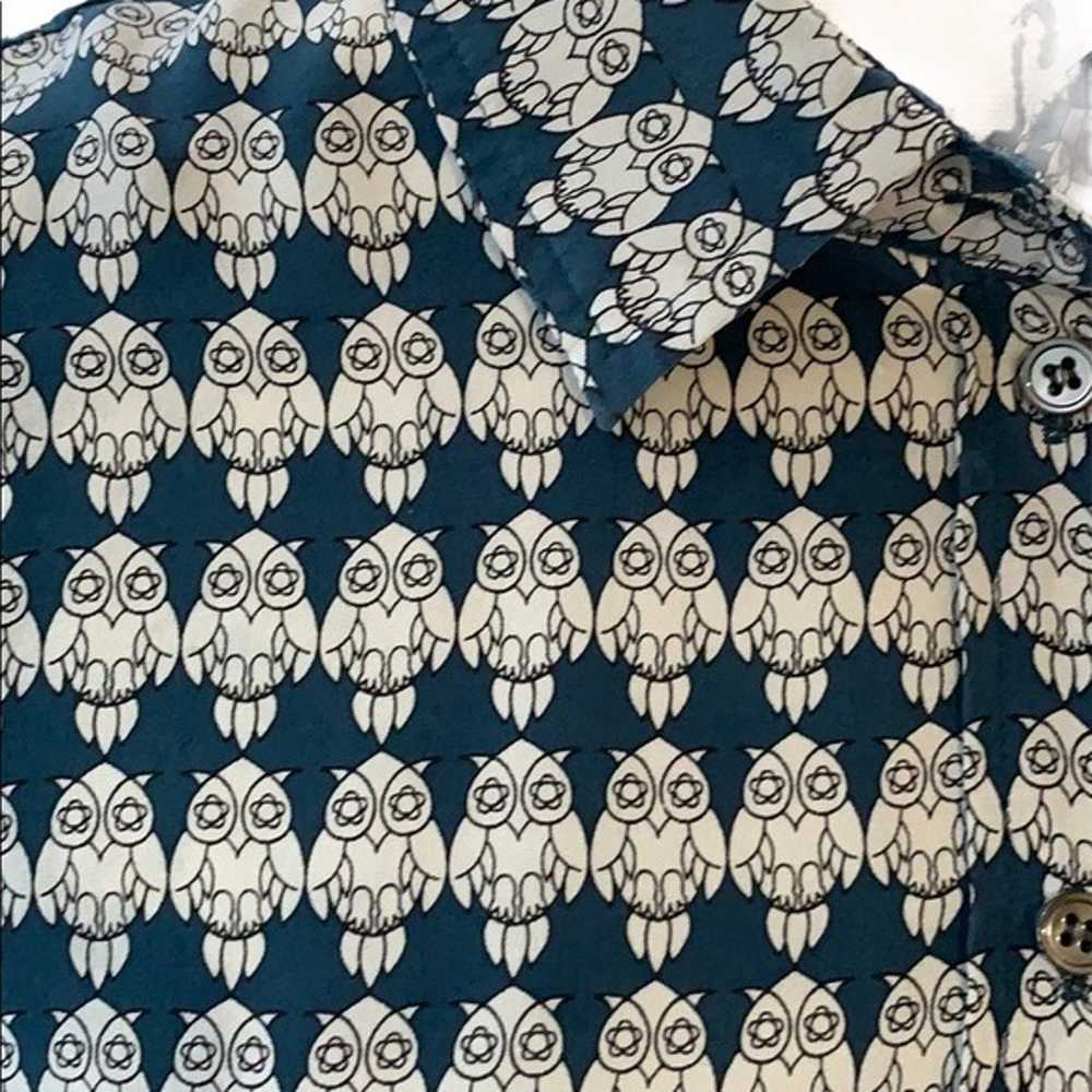 J.Crew Silk Owl Print Button Down Shirt - image 7