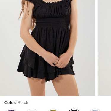 Urban Outfitters Black Ruffle Romper - image 1