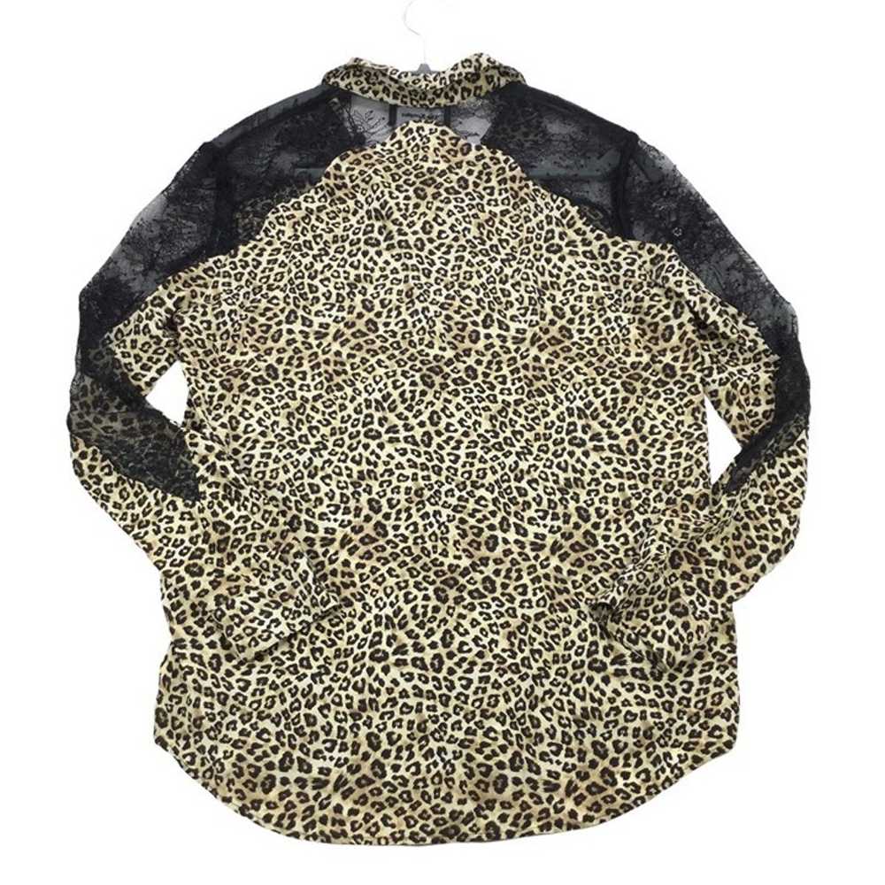 The Kooples Silk and Lace Leopard print blouse, XS - image 3