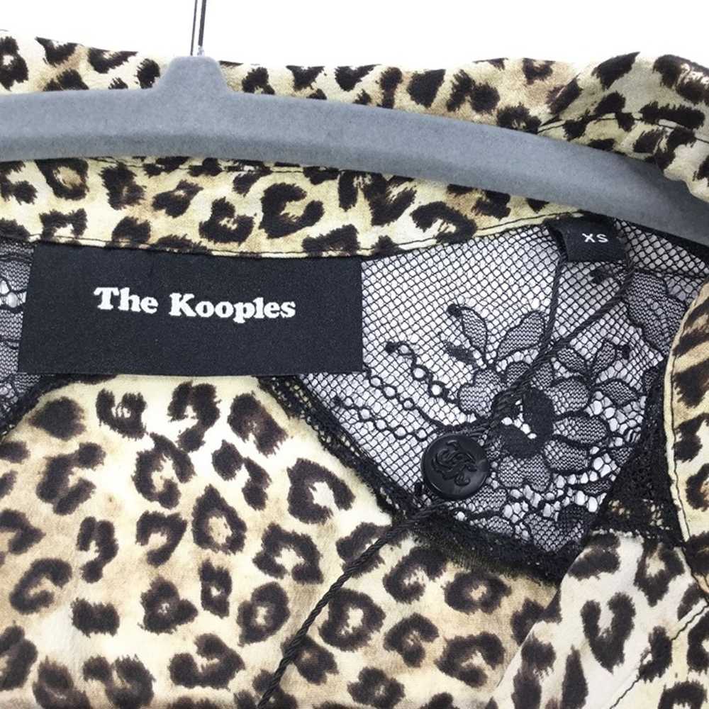 The Kooples Silk and Lace Leopard print blouse, XS - image 4