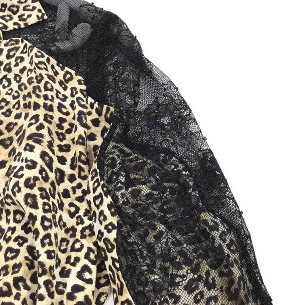 The Kooples Silk and Lace Leopard print blouse, XS - image 7