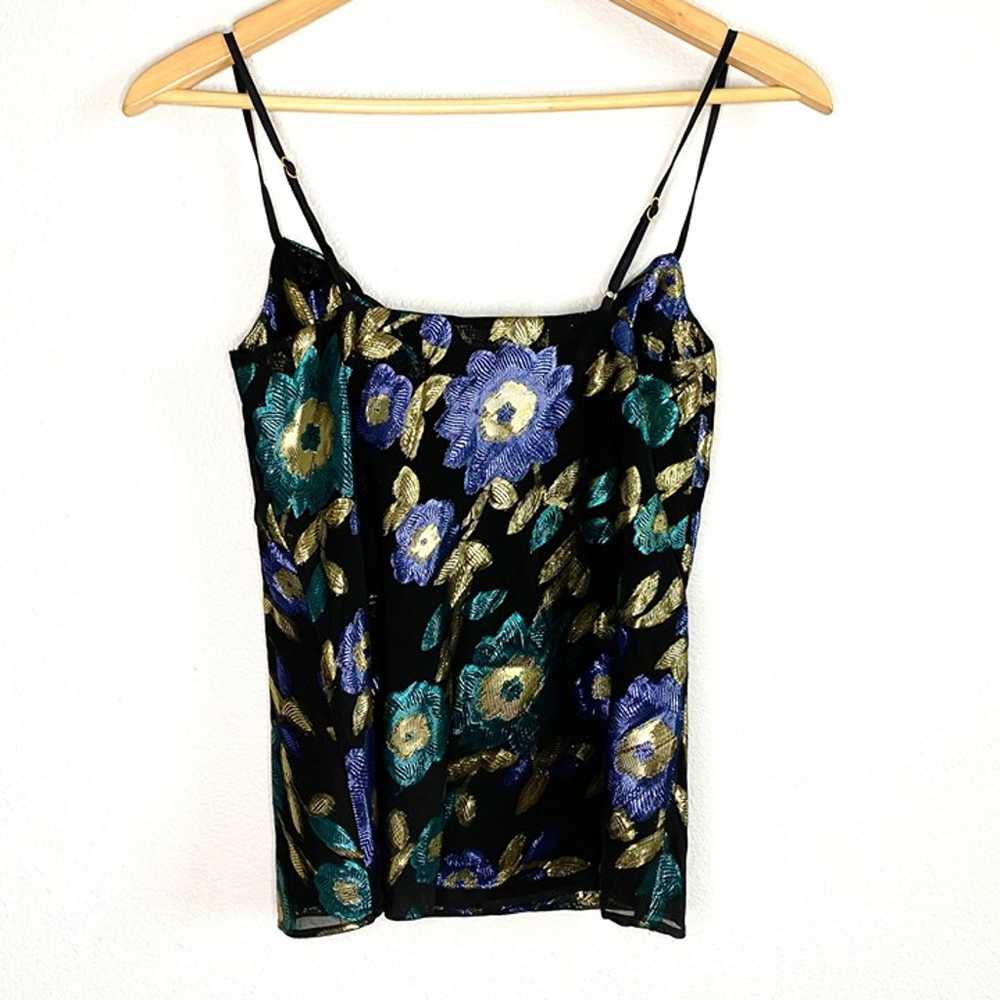 Lovers and Friends Metallic Floral Rhode Cami Tan… - image 3