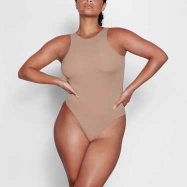 Skims Fits Everybody Tan High Neck Bodysuit Size … - image 1