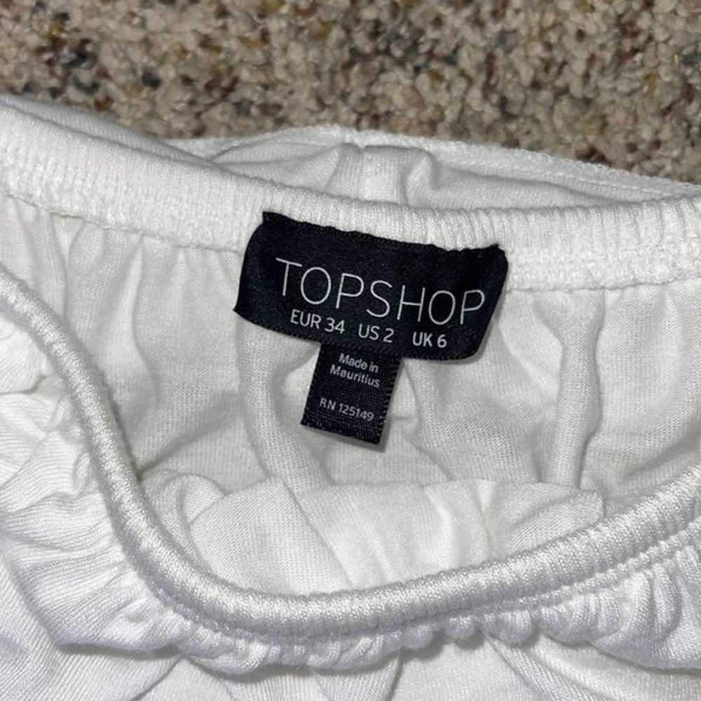TopShop. Size 2. Women’s white crop top. Nwot. - image 2