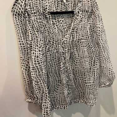 JOIE Amara Blouse $208 100% Silk - Sheer Lightweig