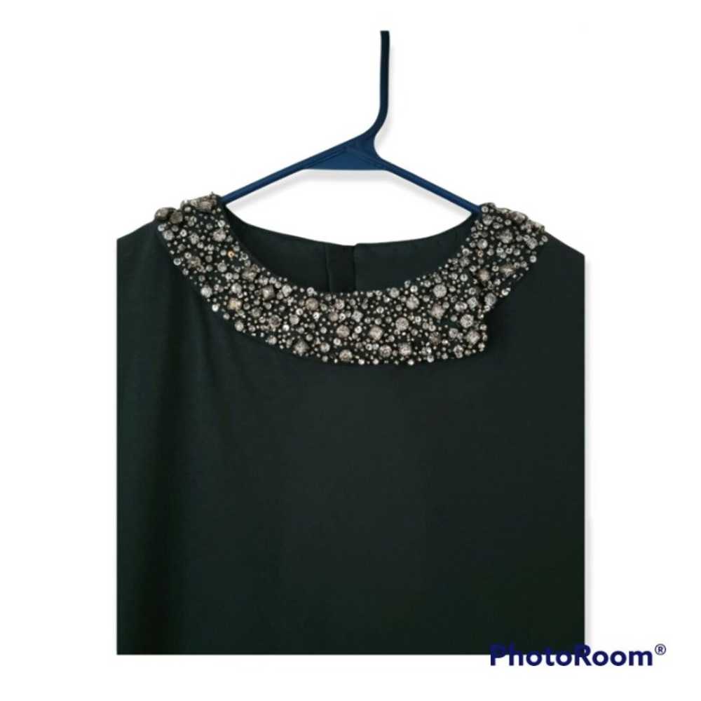 Alice + Olivia  Soft Gray Cotton Sequined And Rhi… - image 4