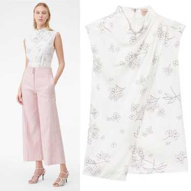 Tailored  Rebecca Taylor Silhouette Floral Top si… - image 1