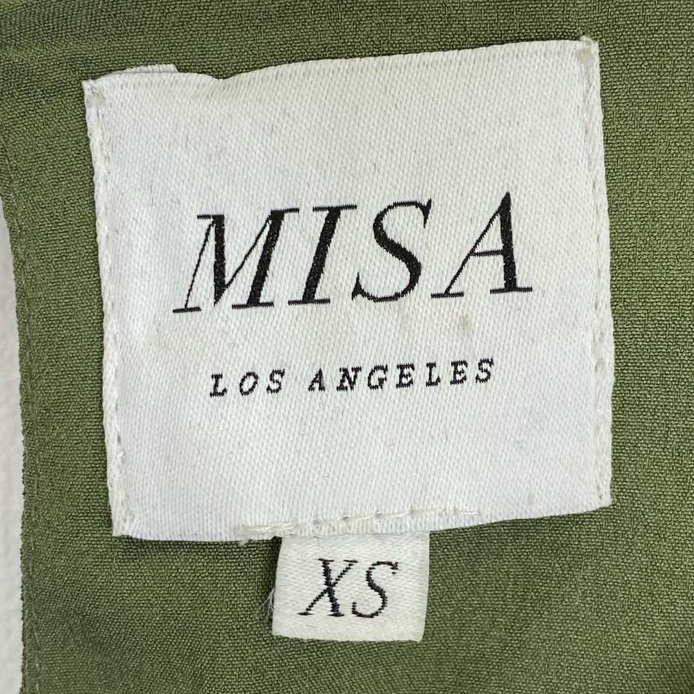 MISA Los Angeles Sedona Ruffle Blouse Striped Oli… - image 6