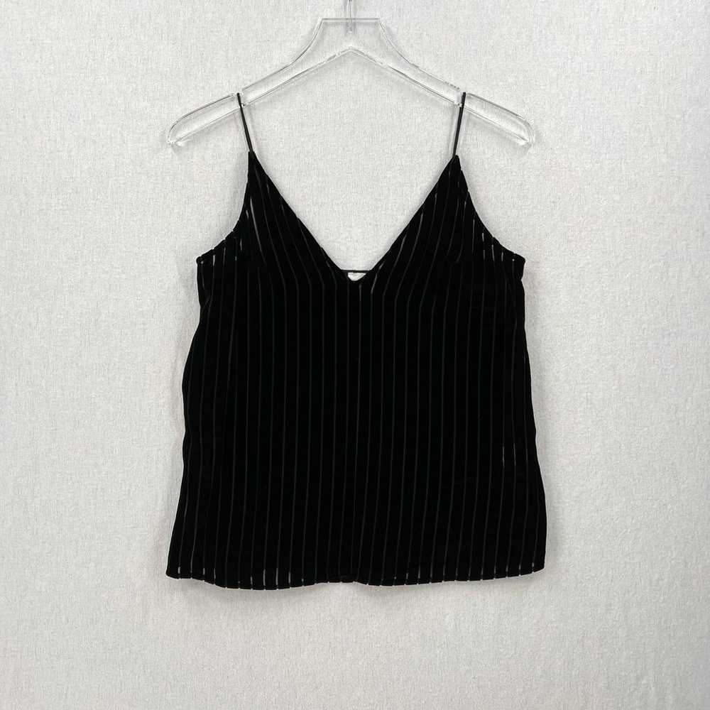 CAMI NYC Shirt Womens XS Black Olivia Velvet Burn… - image 3