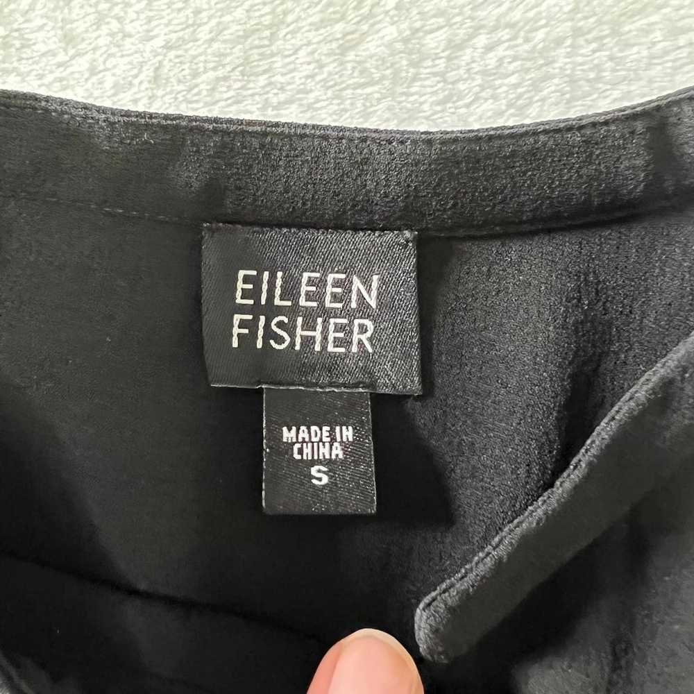 Eileen Fisher 100% Silk Mandarin Collar Lightweig… - image 4
