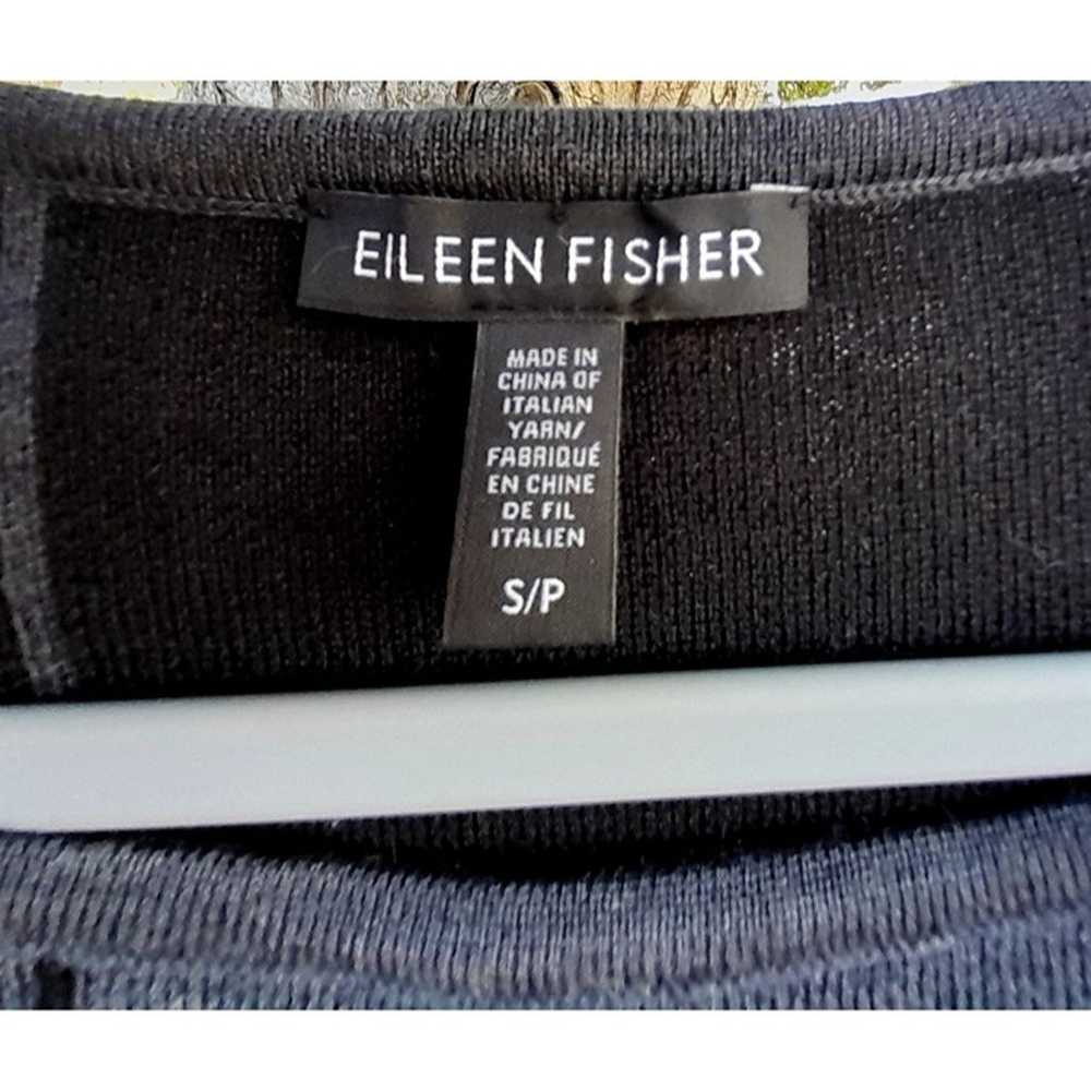 Eileen Fisher Charcoal/Black Fine Merino Bateau N… - image 6