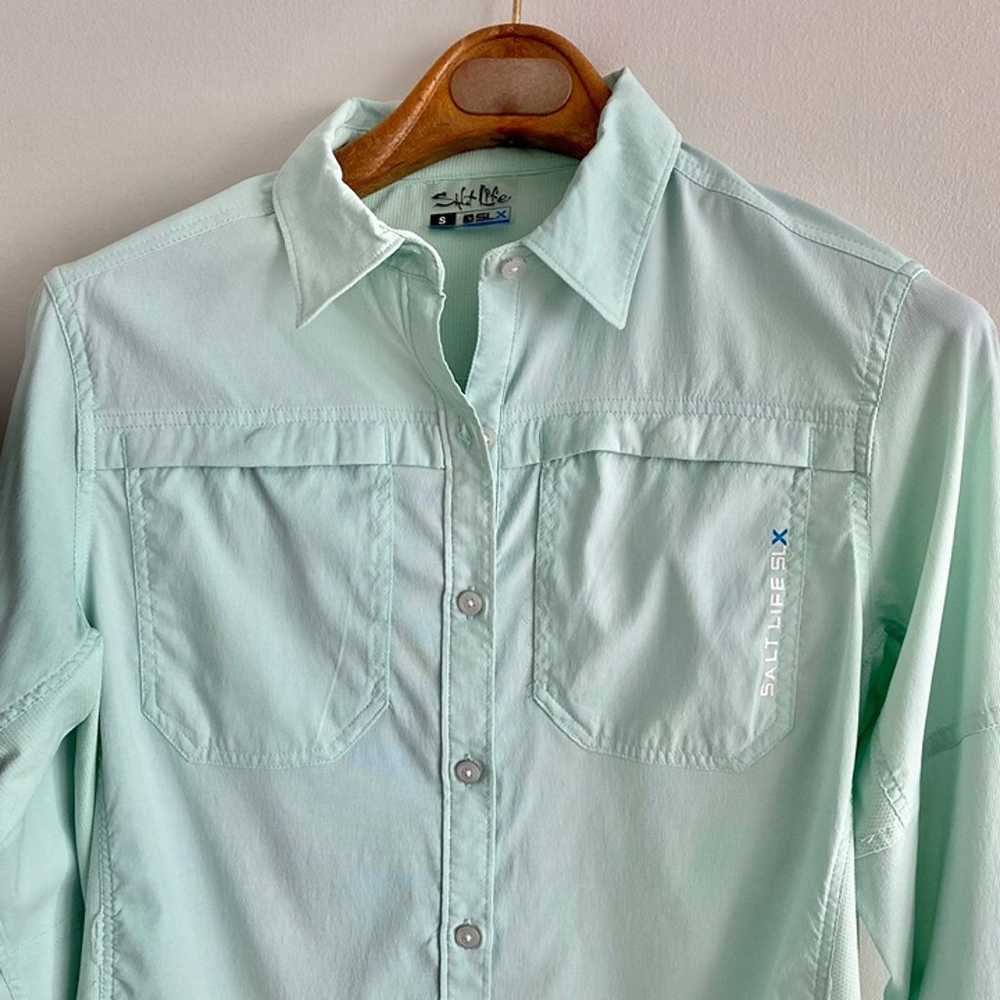 Salt Life UPF 30 Long Sleeve Buttoned Shirt Size … - image 2