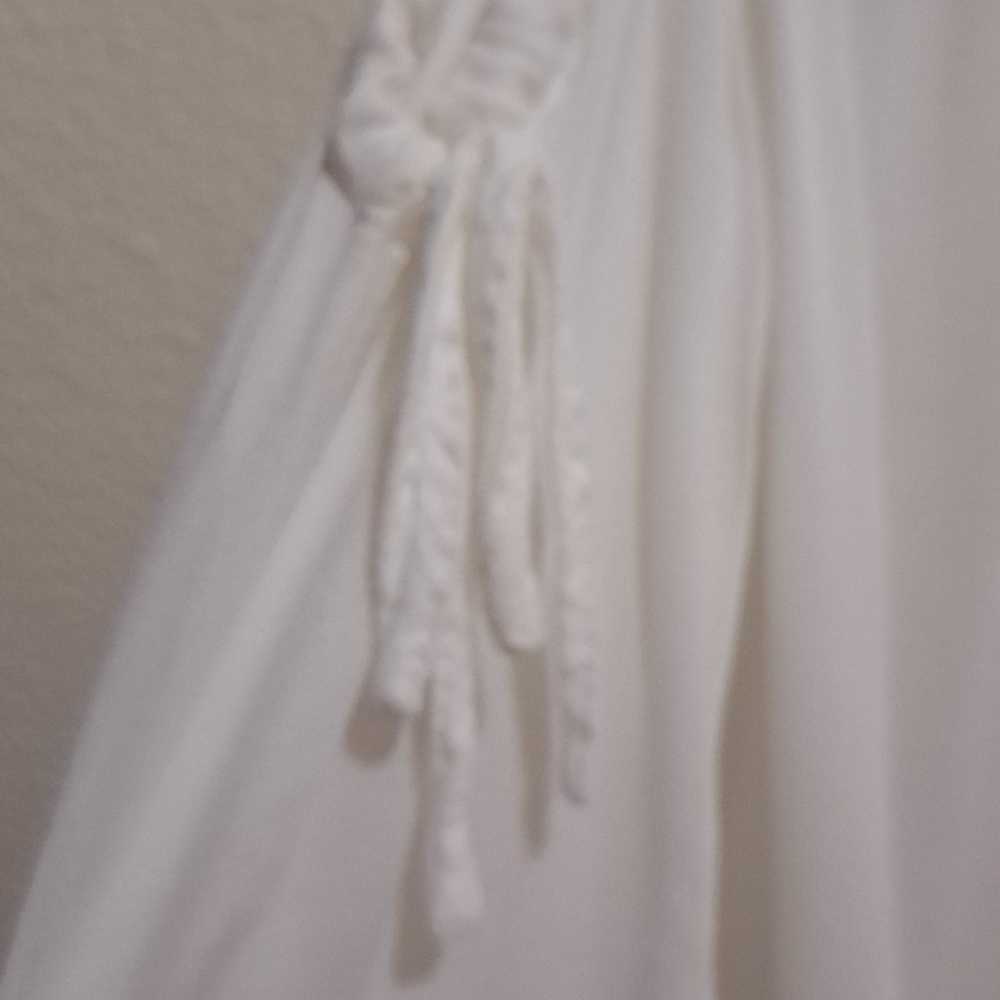 Express • White Illusion Boho Long Sleeve Lace Cr… - image 6