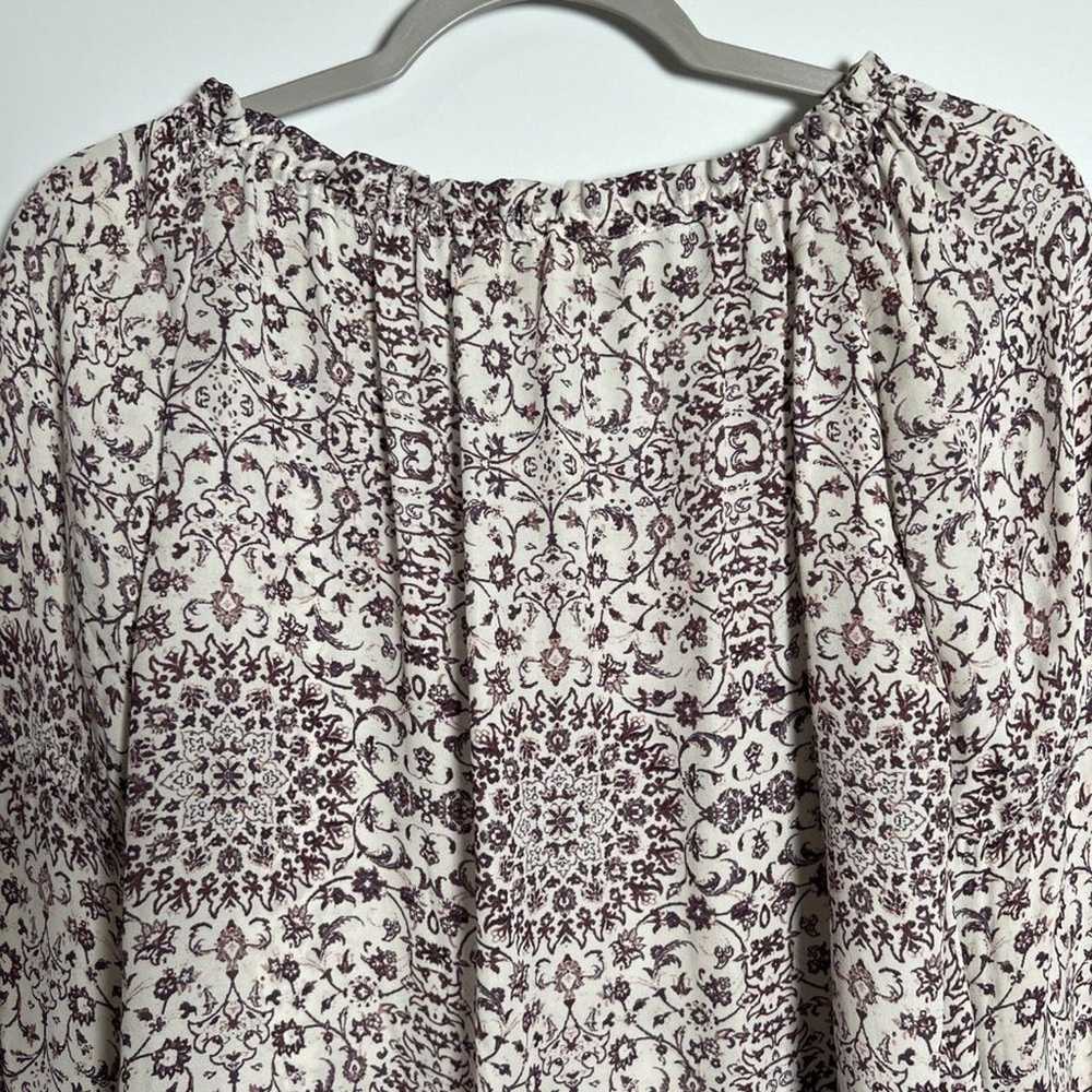 L’AGENCE 100% Silk Crawford Top Womens S Ivory Fl… - image 8