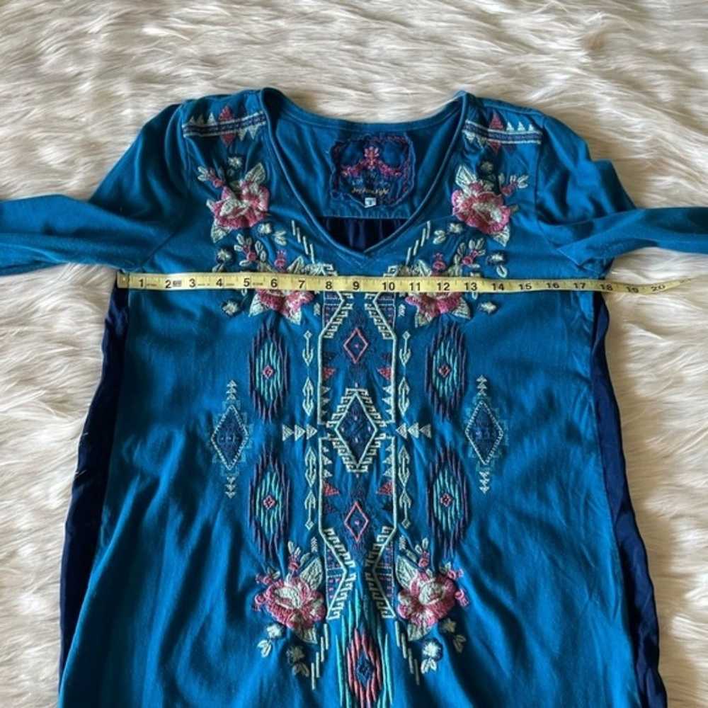 Johnny Was Mixed Media Embroidered V Neck Tunic T… - image 12