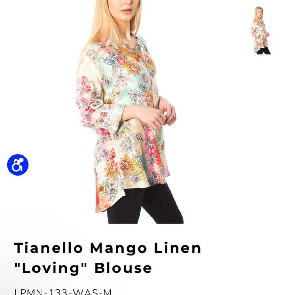 Tianello by Steve Barraza Mango 100% Linen Loving… - image 2