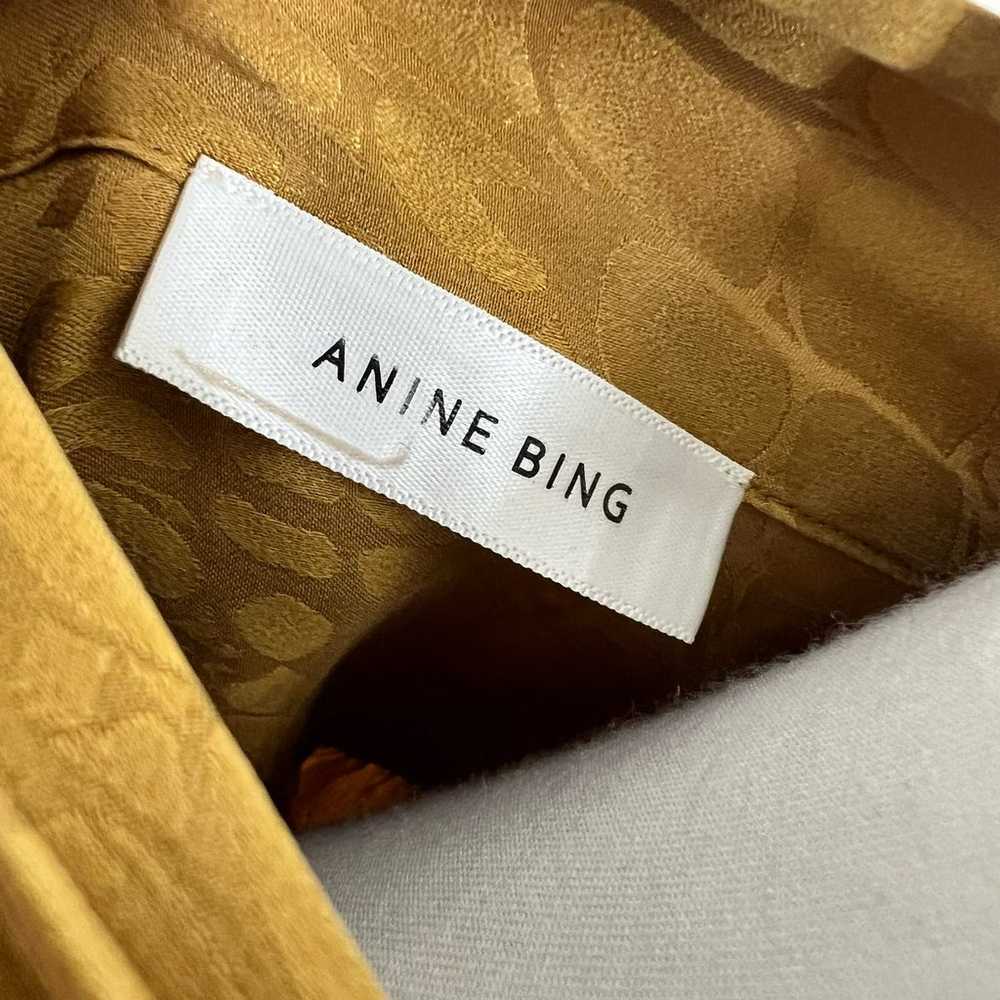 Anine Bing Delilah Tie Neck Jacquard Blouse MEDIU… - image 8