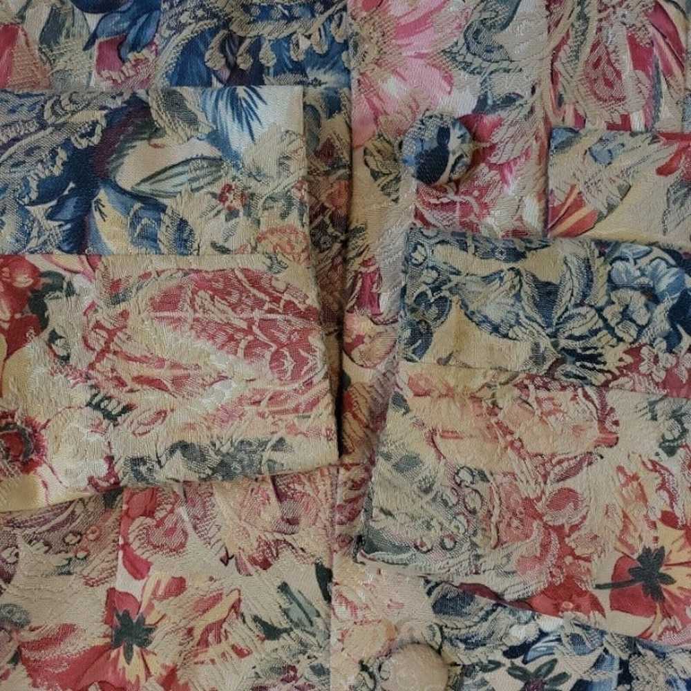 Vintage 80s 90 J Jill Thin Tapestry Floral Jacket… - image 4