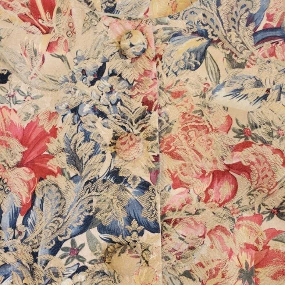 Vintage 80s 90 J Jill Thin Tapestry Floral Jacket… - image 5