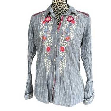 Johnny Was embroidered button up - image 1