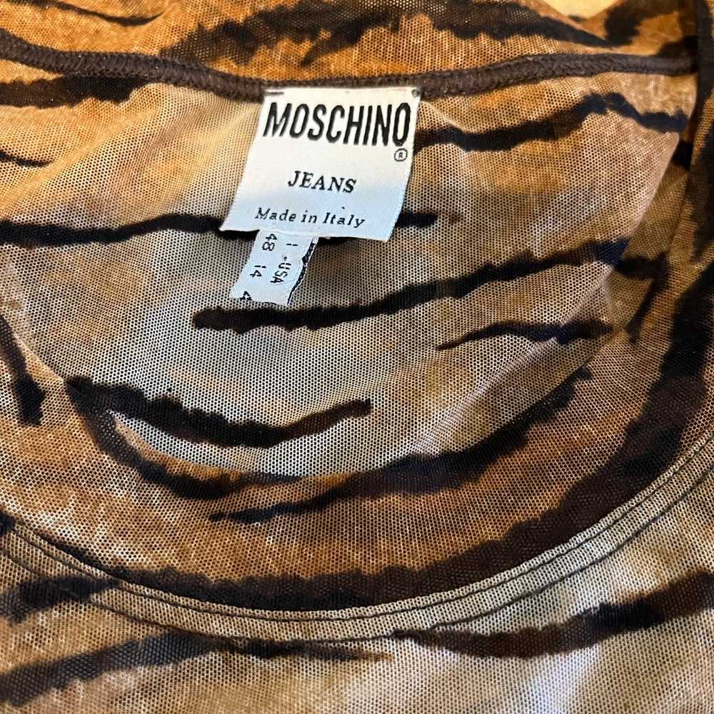 Moschino Jeans Made In Italy Leopard Shirt SZ 14US - image 4