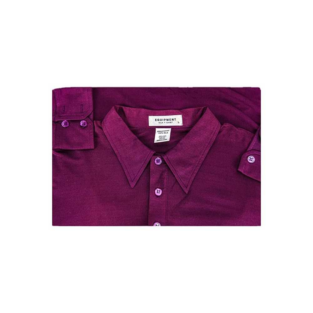 Equipment Blouses LG Burgundy - image 3