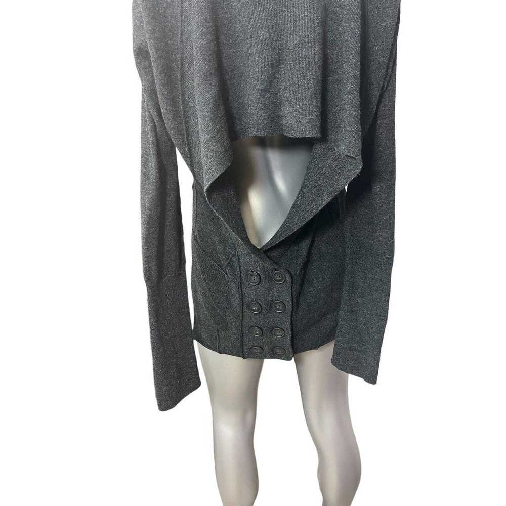 AllSaints Velma Cardigan Sweater Gray Reversible … - image 2