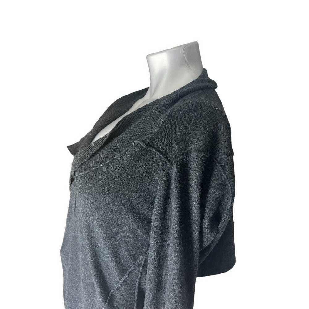 AllSaints Velma Cardigan Sweater Gray Reversible … - image 7