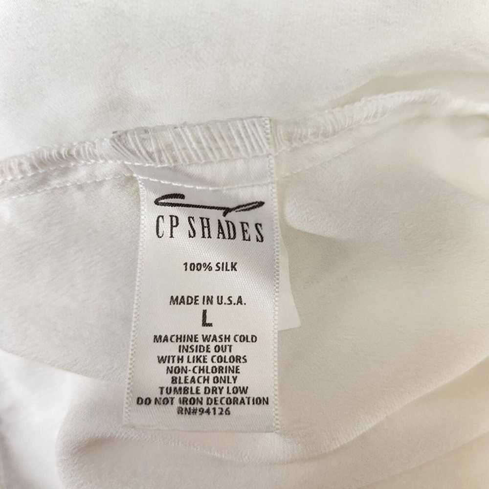 CP shades 100% Silk Pintuck Tunic Shirt Blouse Bu… - image 11