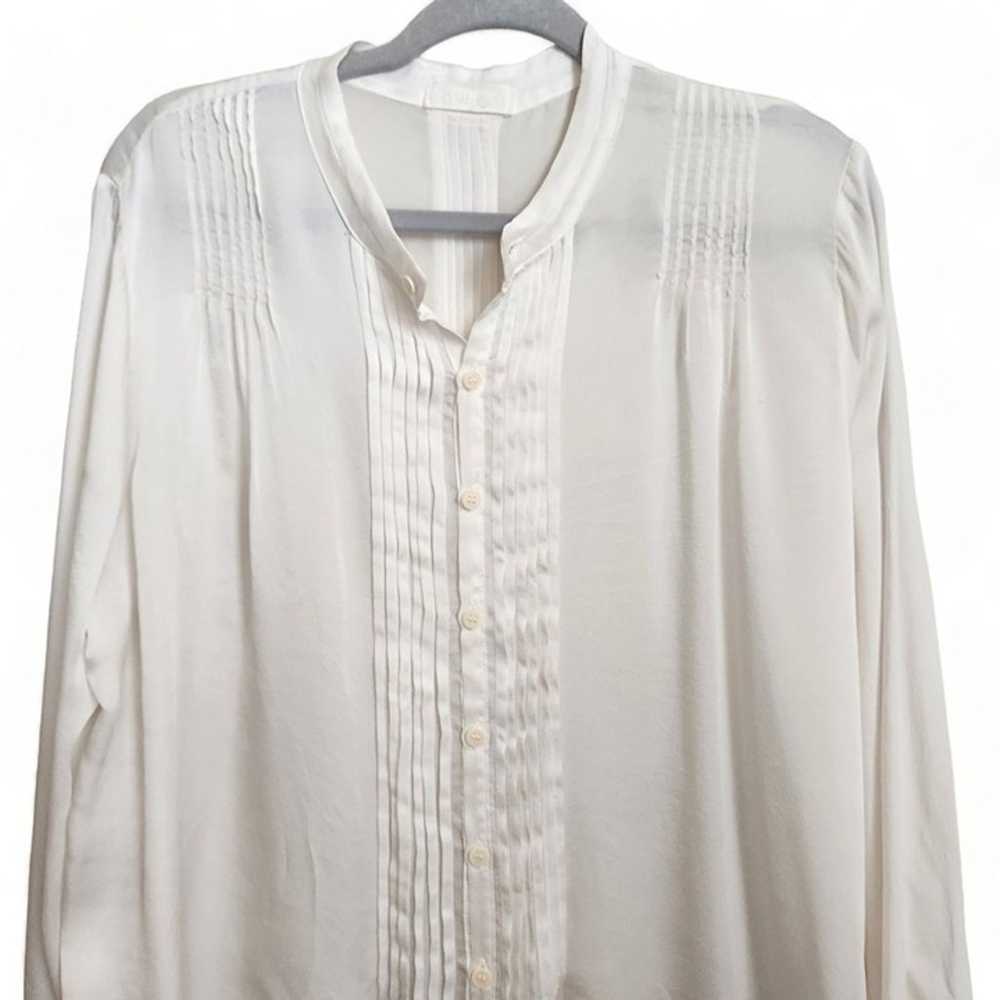 CP shades 100% Silk Pintuck Tunic Shirt Blouse Bu… - image 2