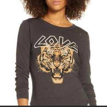 Chaser LOVE Tiger Graphic Tee Size Large