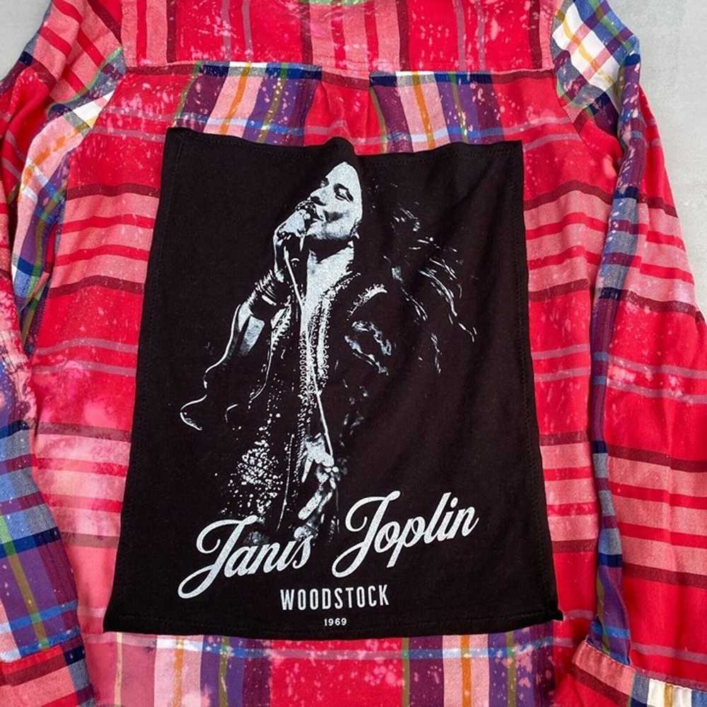 upycled shirt bleached Medium-Large Janis Joplin … - image 3