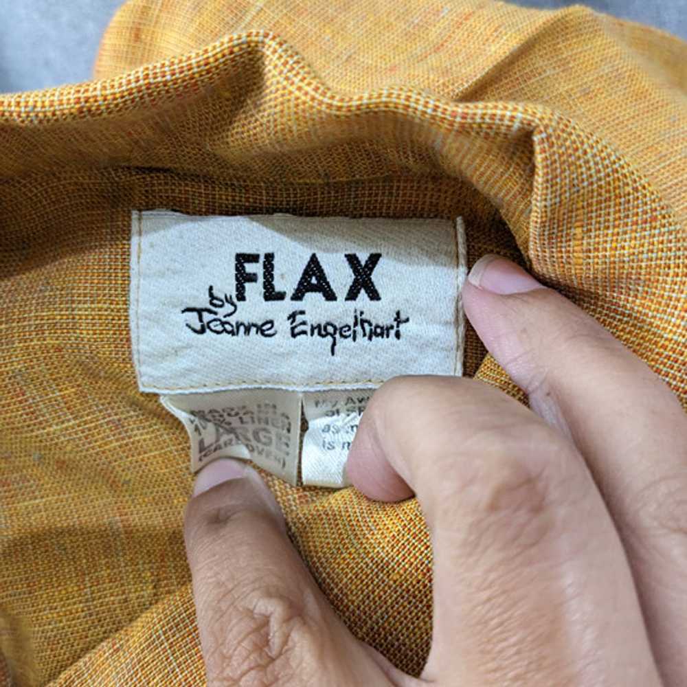 Flax Womens 100% Linen Button Front Short Sleeve … - image 3