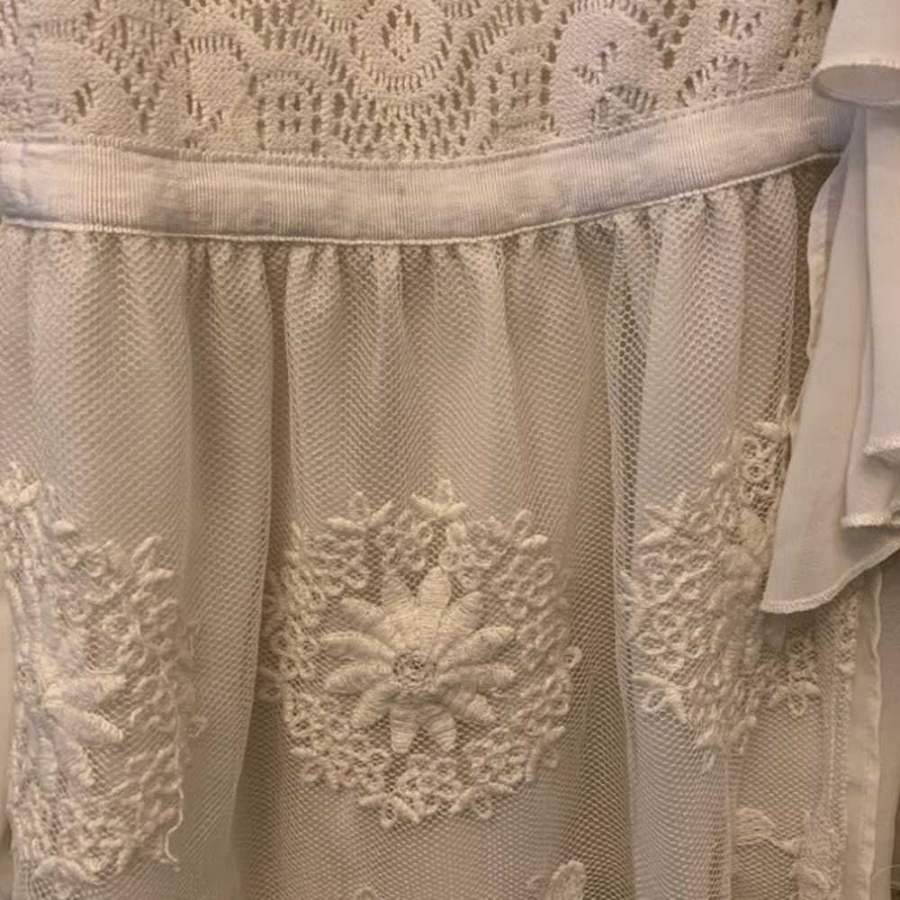 Seven 7 Victorian Style Ivory Romantic Lace Blous… - image 4