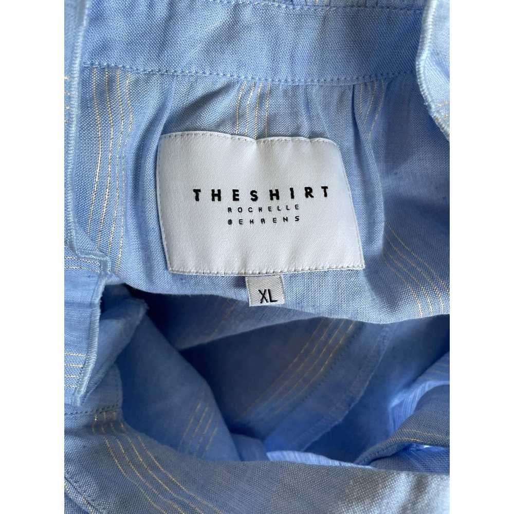 The Shirt by Rochelle Behrens Ruffle Neck Linen B… - image 3
