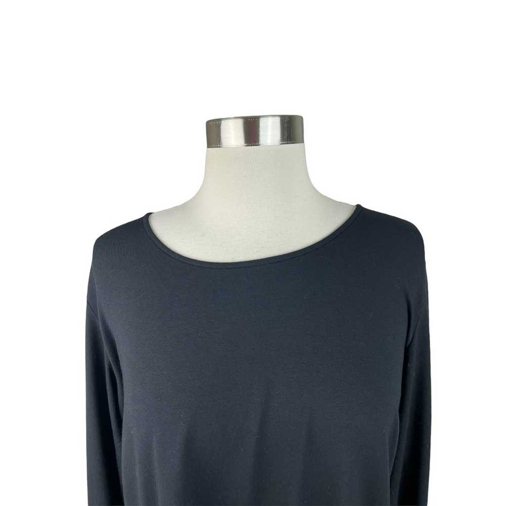 Eileen Fisher XL Black Long Sleeve Rayon Lycra Lo… - image 2