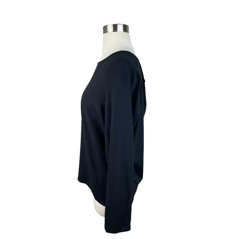 Eileen Fisher XL Black Long Sleeve Rayon Lycra Lo… - image 3