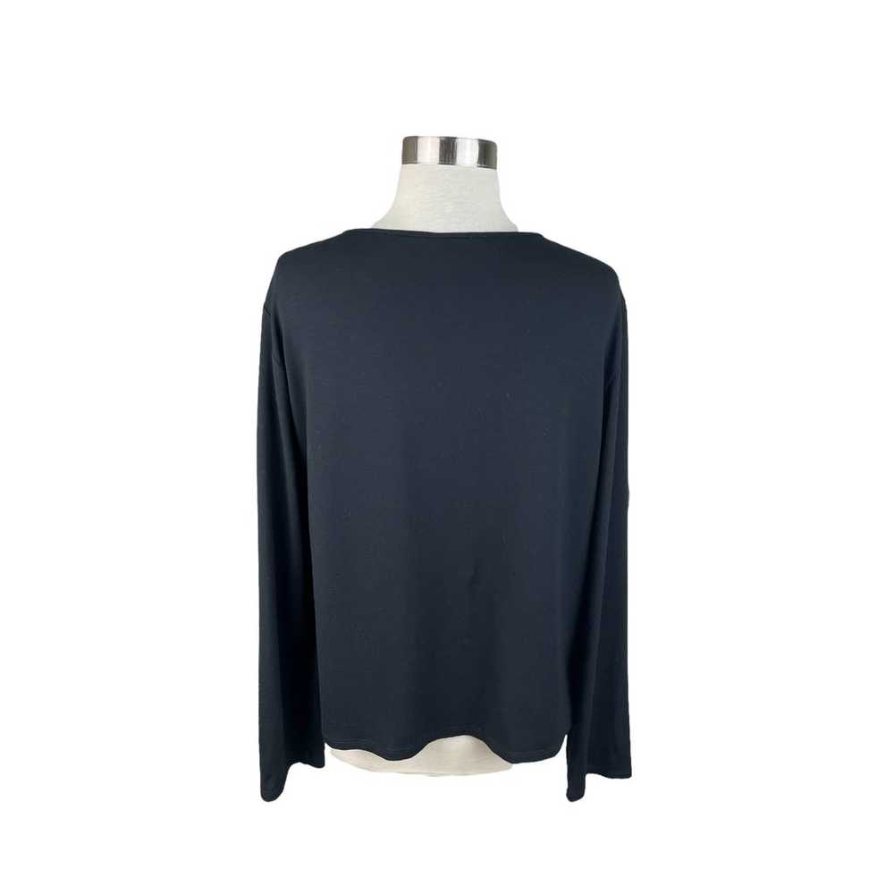 Eileen Fisher XL Black Long Sleeve Rayon Lycra Lo… - image 4