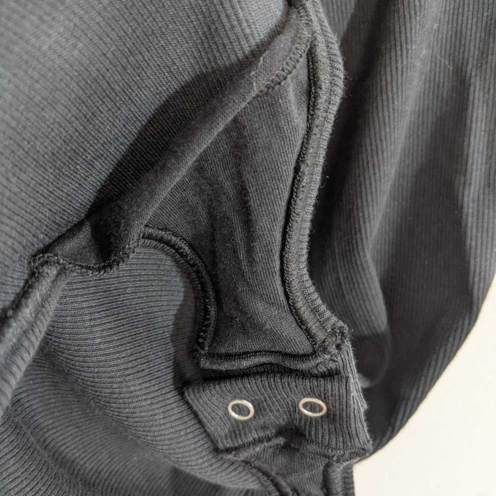 NEW SKIMS Cotton Rib Bodysuit Soot Black - image 4