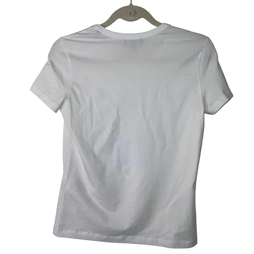 Emporio Armani Womens Graphic T Shirt Size XS Whi… - image 4