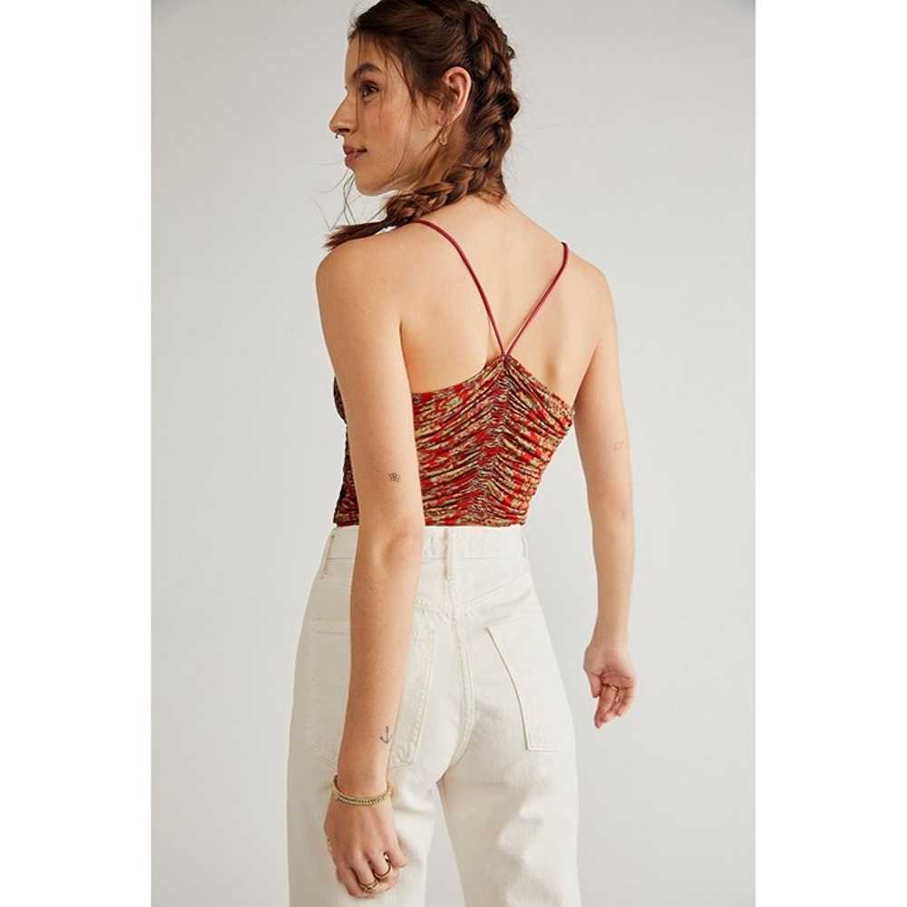 Free People Cocktail Queen Royal Blue Printed Tan… - image 3