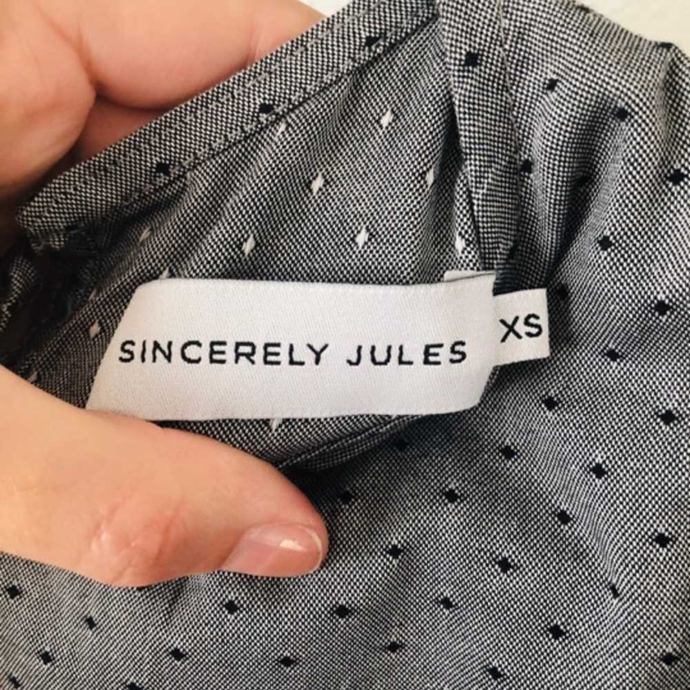 NEW Sincerely Jules Blue Dottie Top XS - image 4