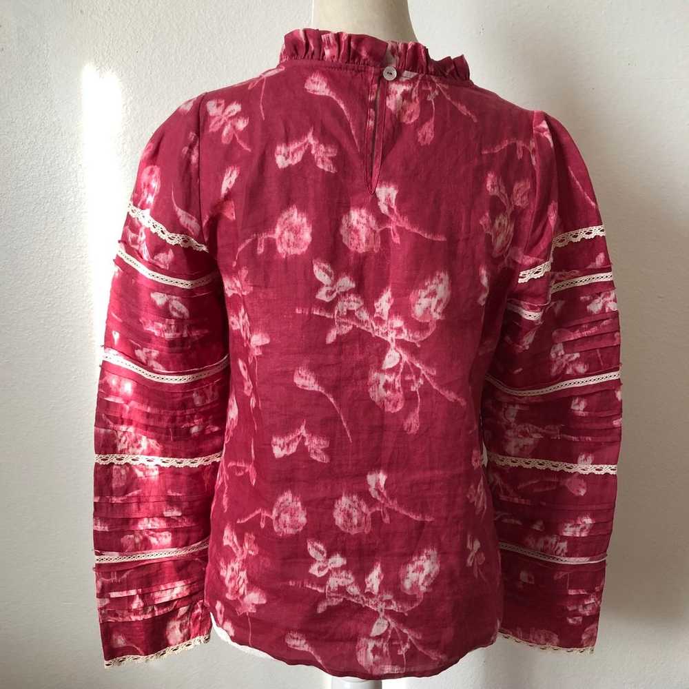 SEA New York maroon floral blouse - image 3