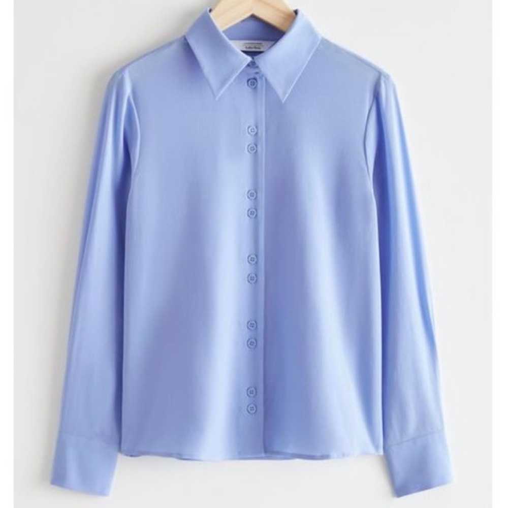 & OTHER STORIES Mulberry Silk Buttones Blouse in … - image 1