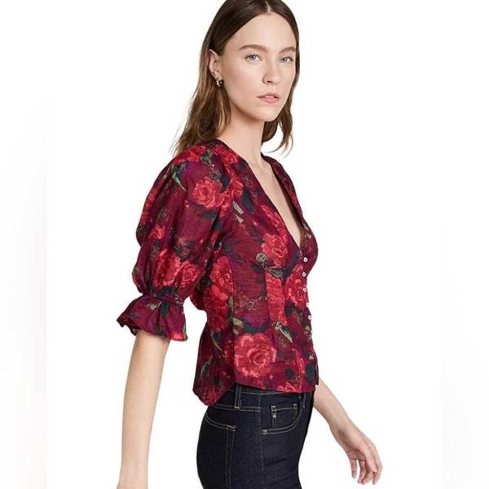Free People Women's I Found You Printed Blouse Si… - image 3